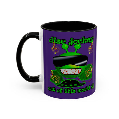disc jockey - Accent Mug (purple)
