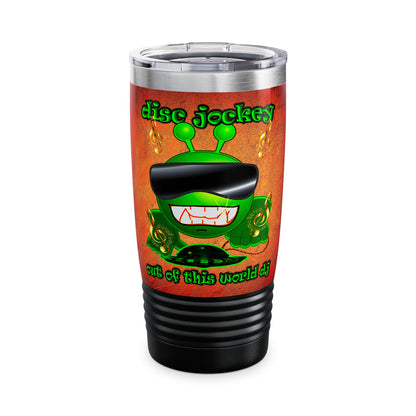 disc jockey - Ringneck Tumbler, 20oz (burnt orange)