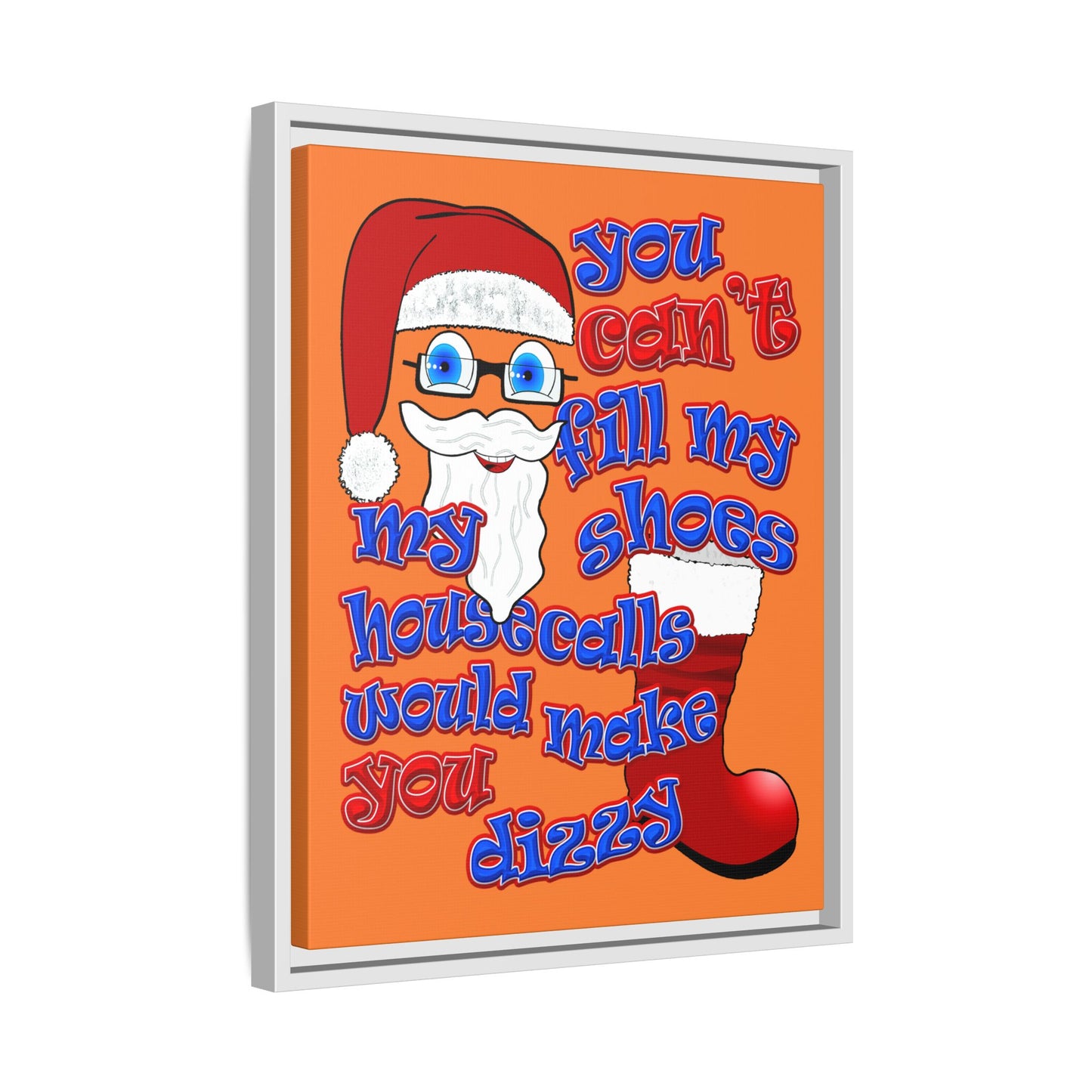 santa's shoes - framed canvas art (crusta)