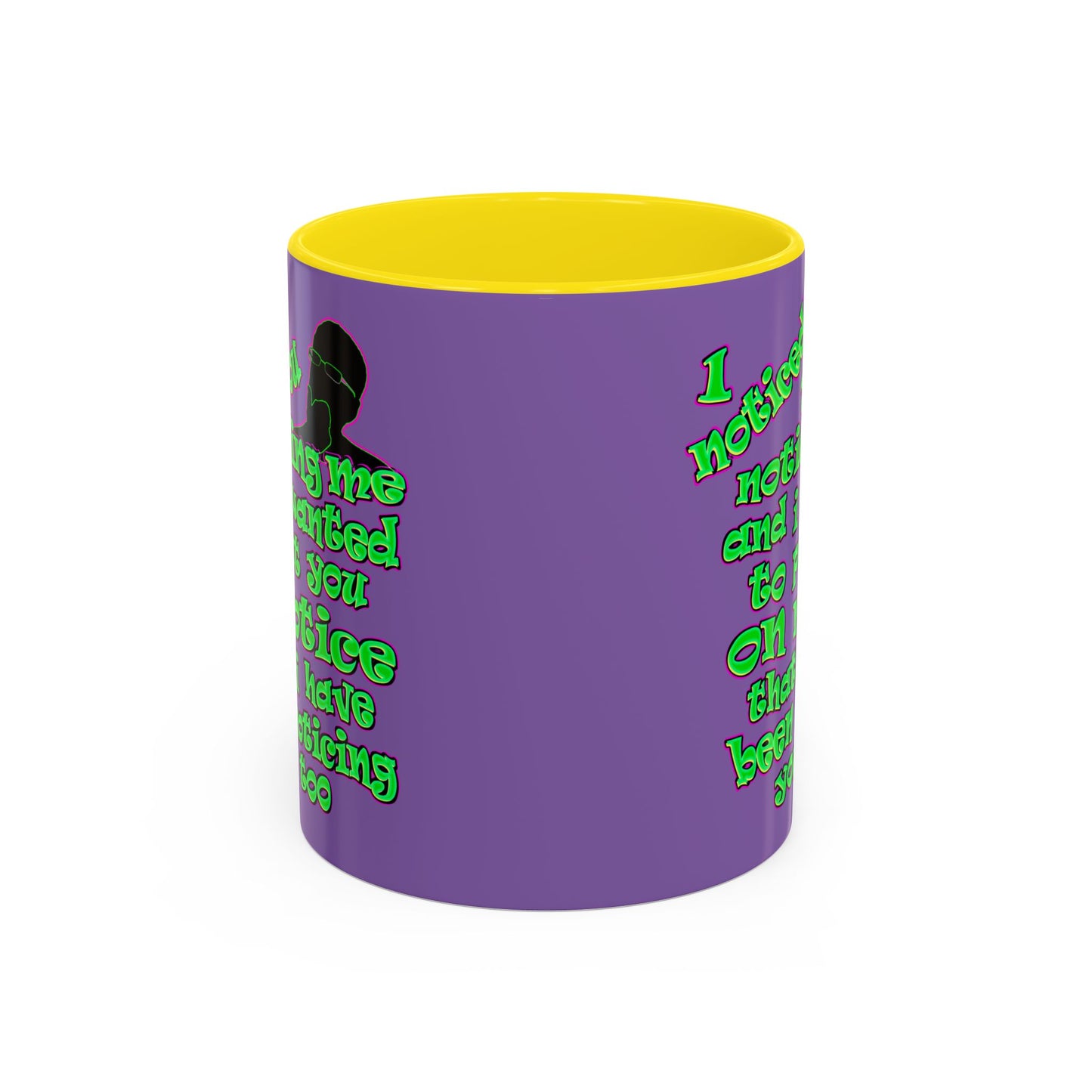 noticed you noticing - Accent Mug (light purple)