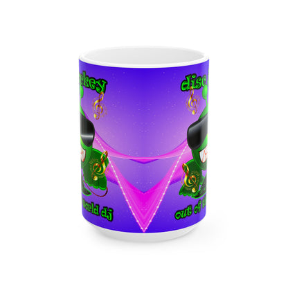 disc jockey - White Mug (purple-pink wave)