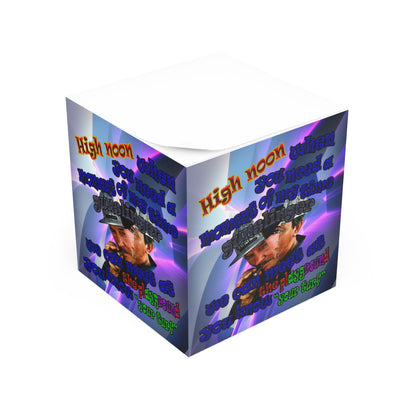 high noon - note cube (grey-pink wave)