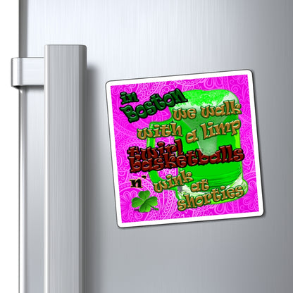 celtics logo - Magnets - (pink swirl)