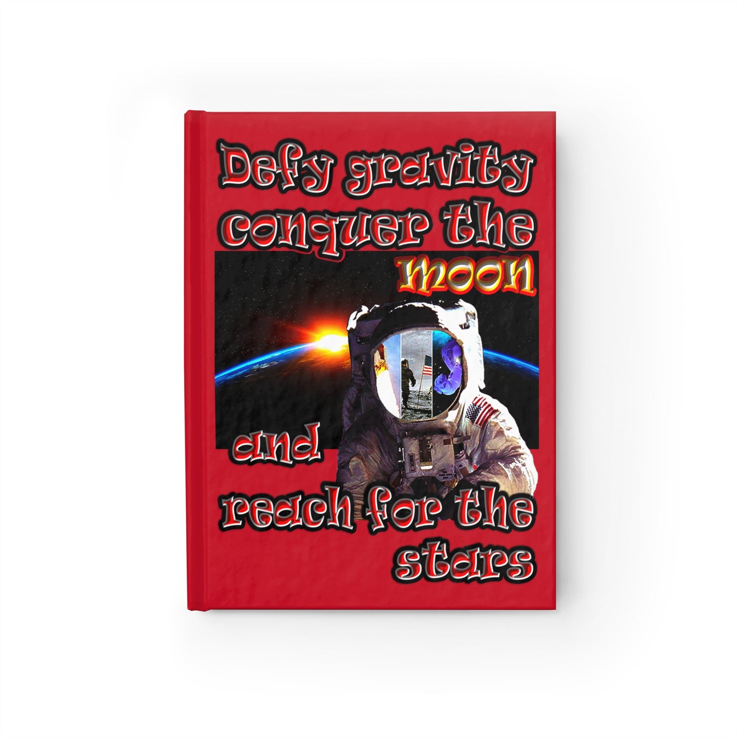 defy conquer reach - journal-lined (dark red)