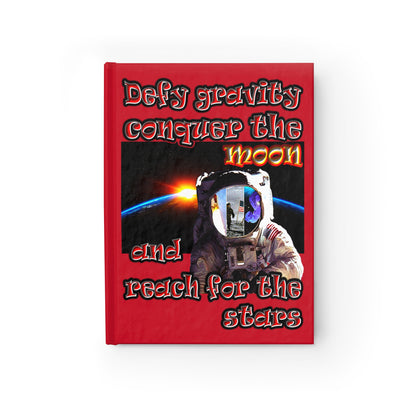 defy conquer reach - journal-lined (dark red)
