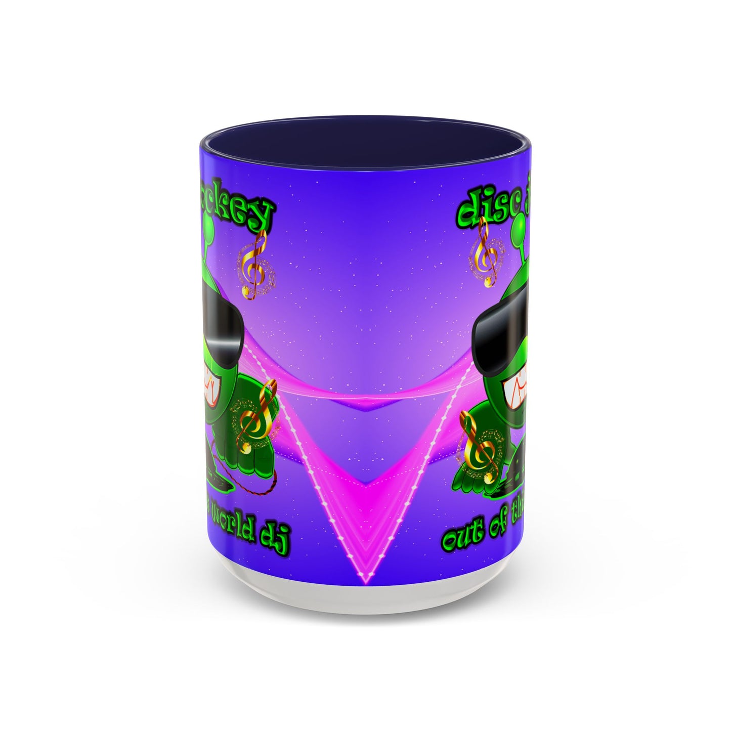 disc jockey - Accent Mug (purple-pink wave)
