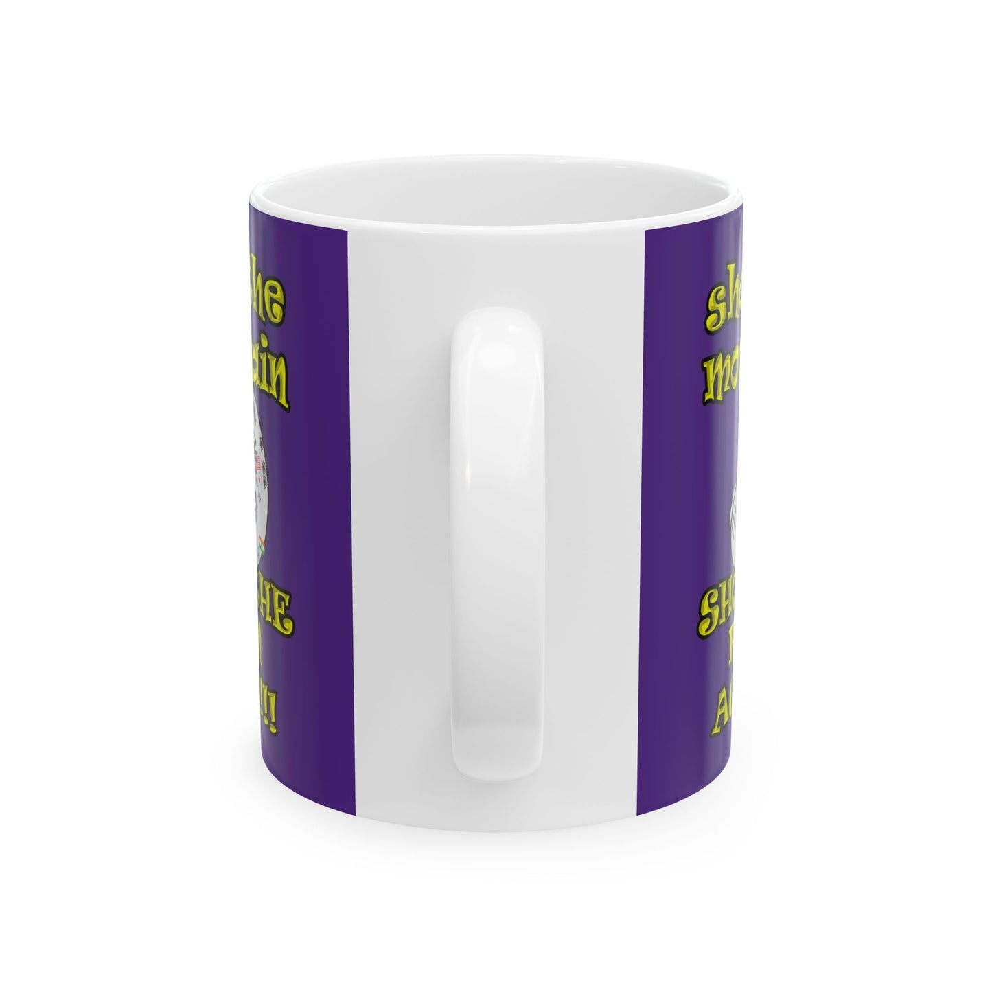shoot the moon again - White Mug (purple)