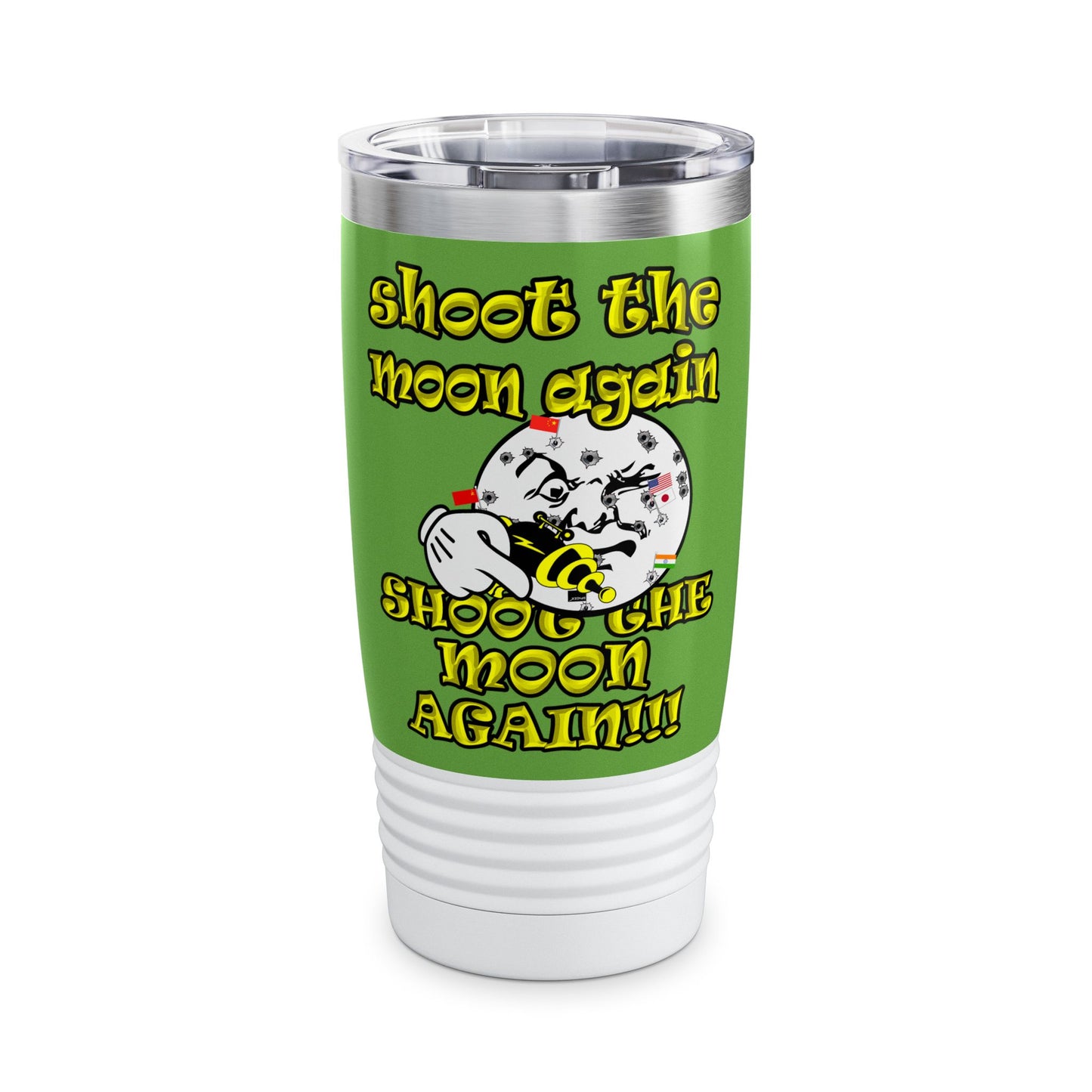 shoot the moon again - Ringneck Tumbler, 20oz (green)