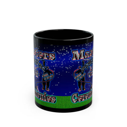 em cee squared - Black Mug ('snoops' background)