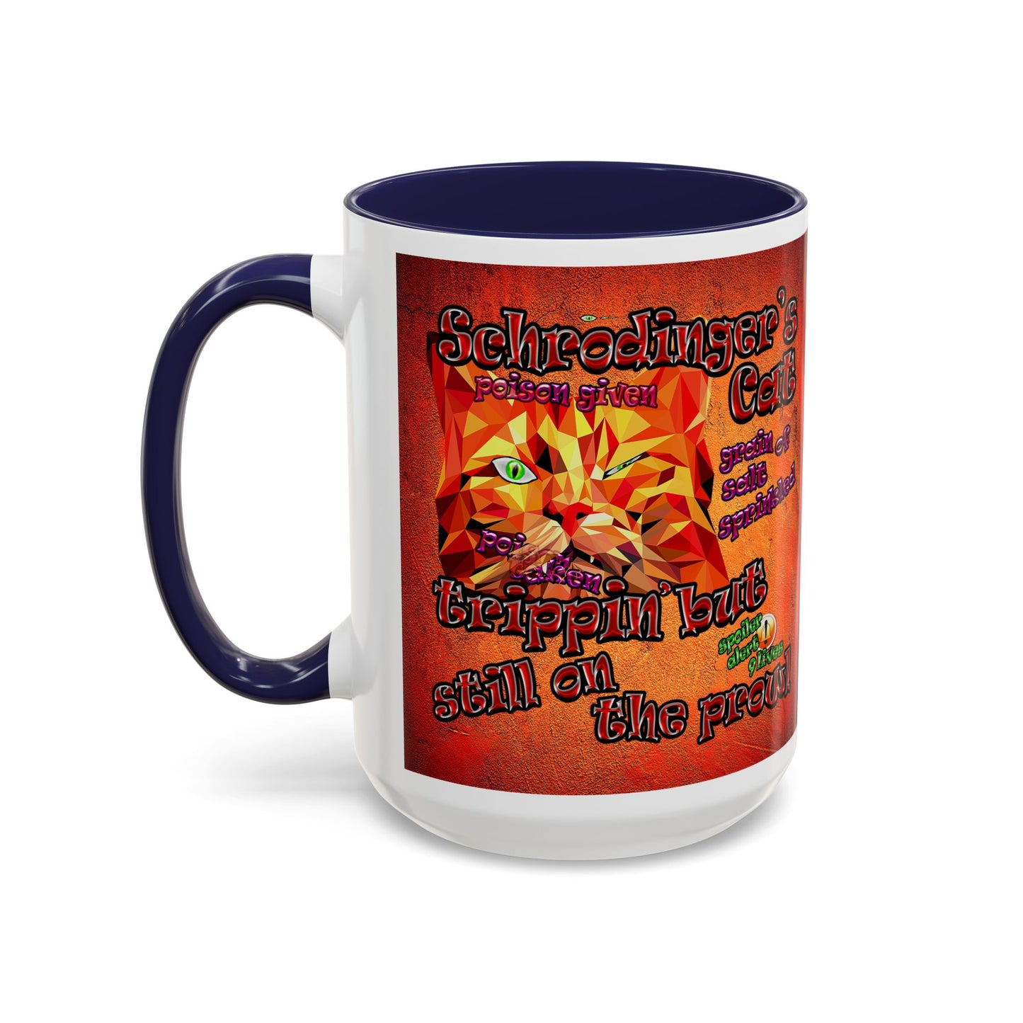 schrodinger's cat - Accent Mug (burnt orange)