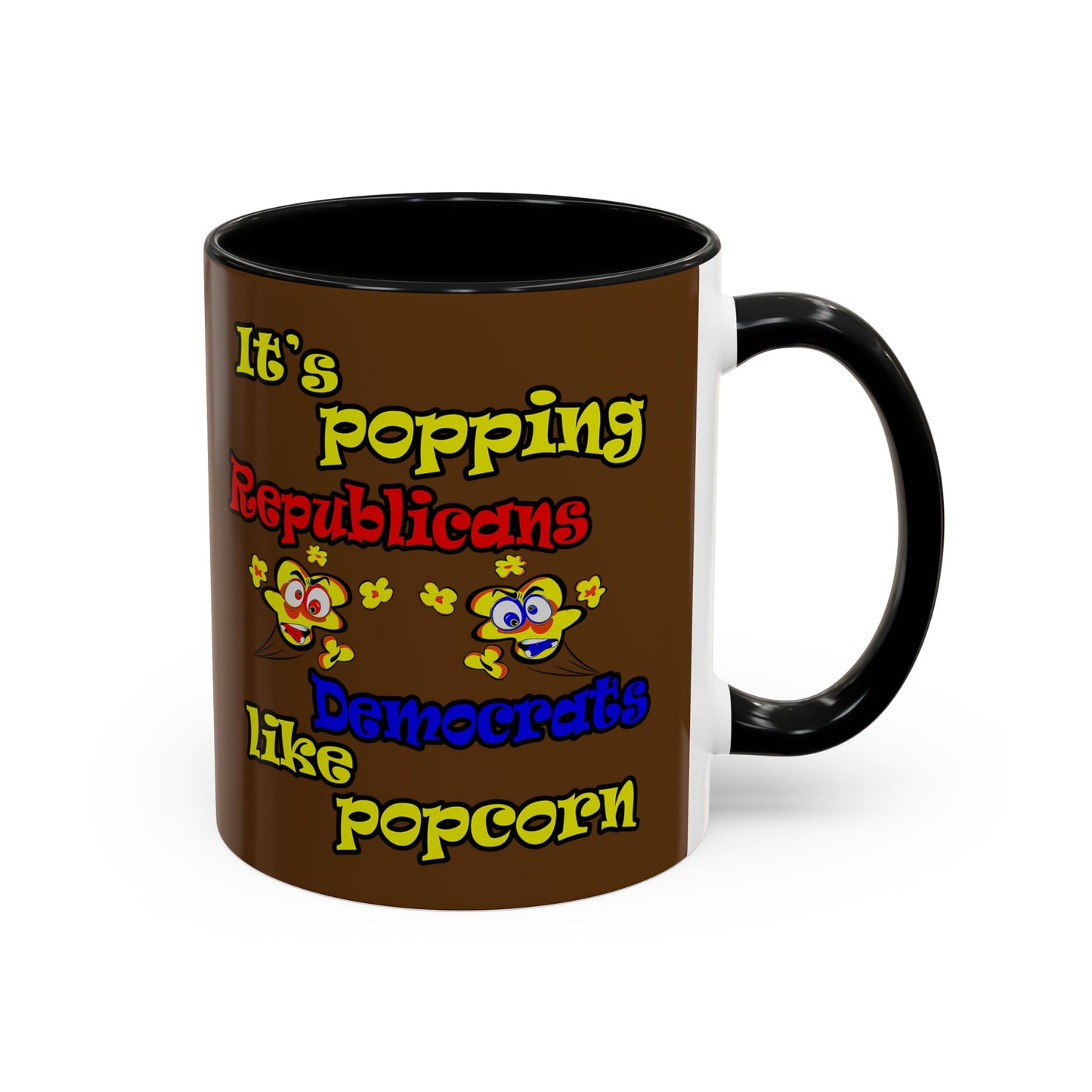 popping like popcorn - Accent Mug (brown)
