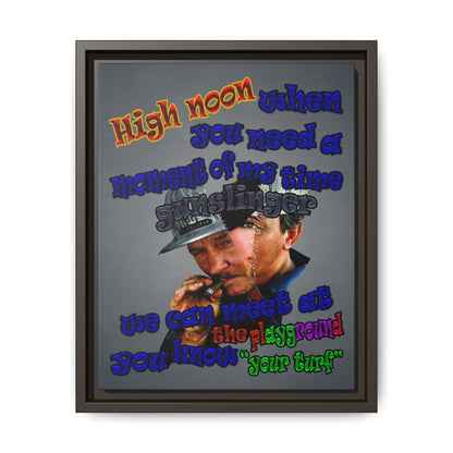 high noon - framed canvas art (grey-light grey)