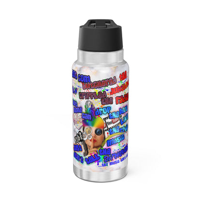 drop the beat - Gator Tumbler, 32oz  (white marble)