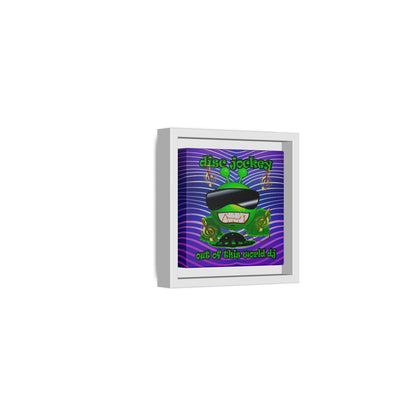 disc jockey - framed canvas art (purple wave)