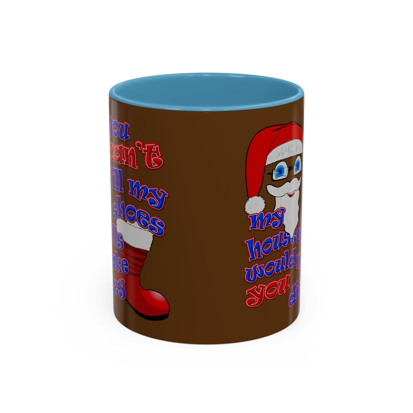 santa's shoes - Accent Mug (brown)