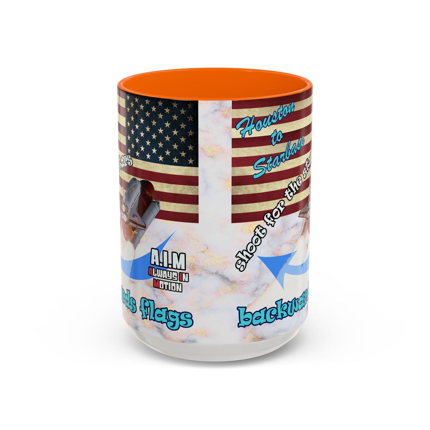 shoot for the stars - Accent Mug (white marble)