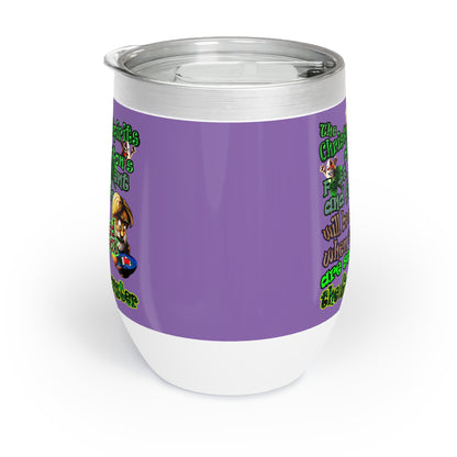 christmas spirits of boston - Chill Wine Tumbler (light purple)