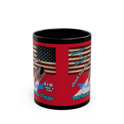 shoot for the stars - Black Mug (dark red)