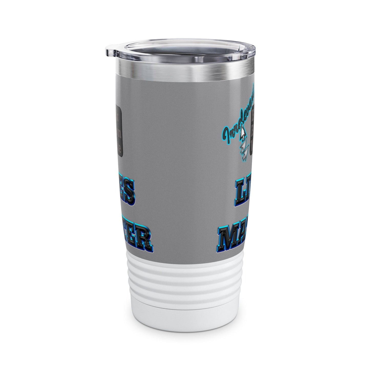 irrelevant - Ringneck Tumbler, 20oz (grey)