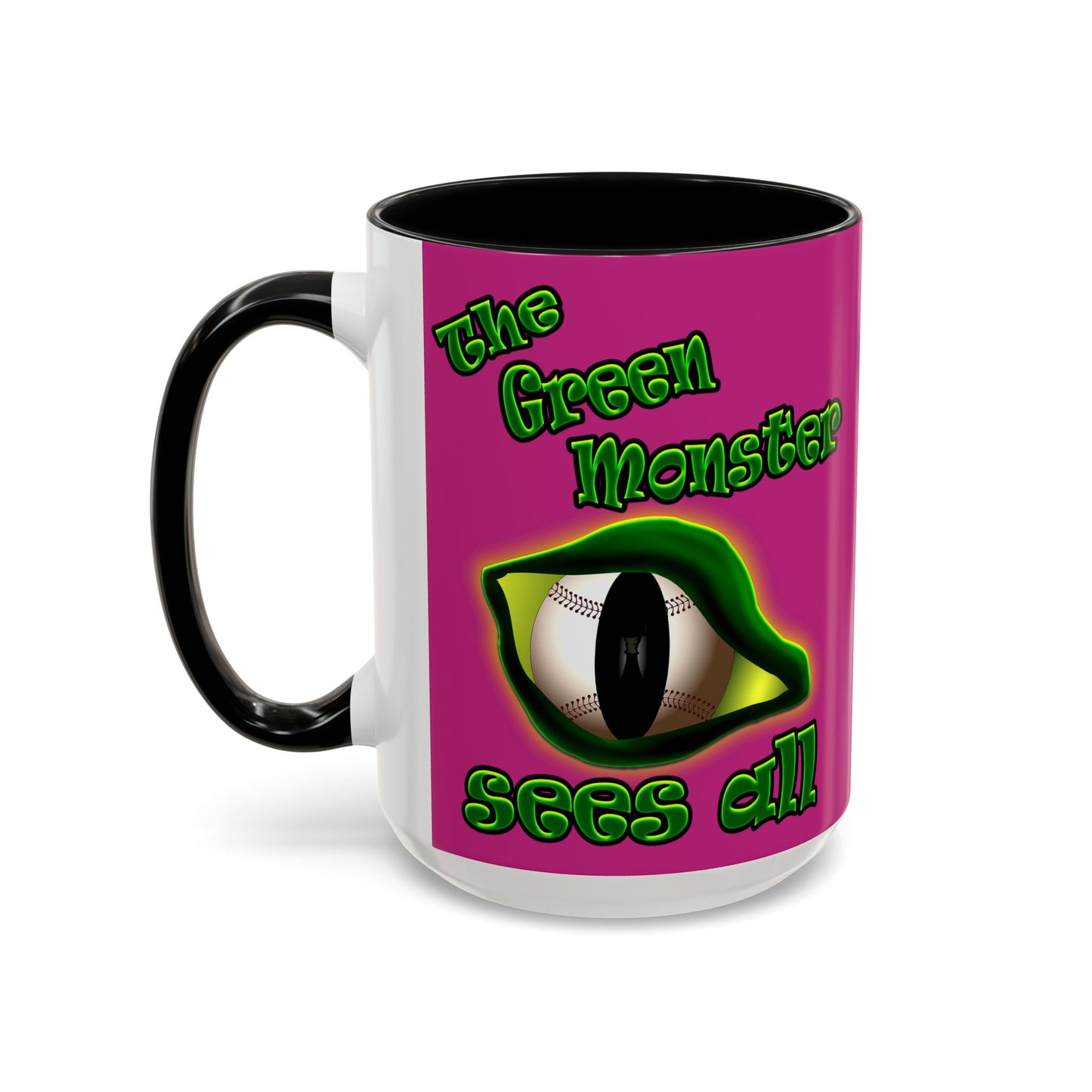 green monster - Accent Mug (pink)