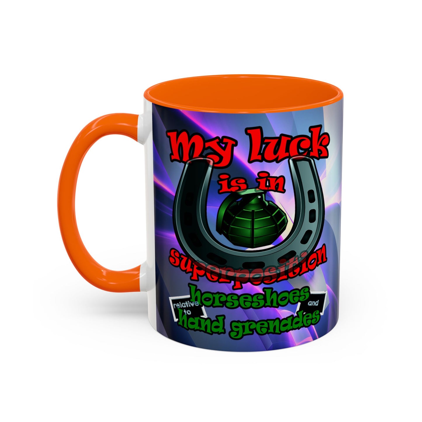 my luck - Accent Mug (grey-pink wave)