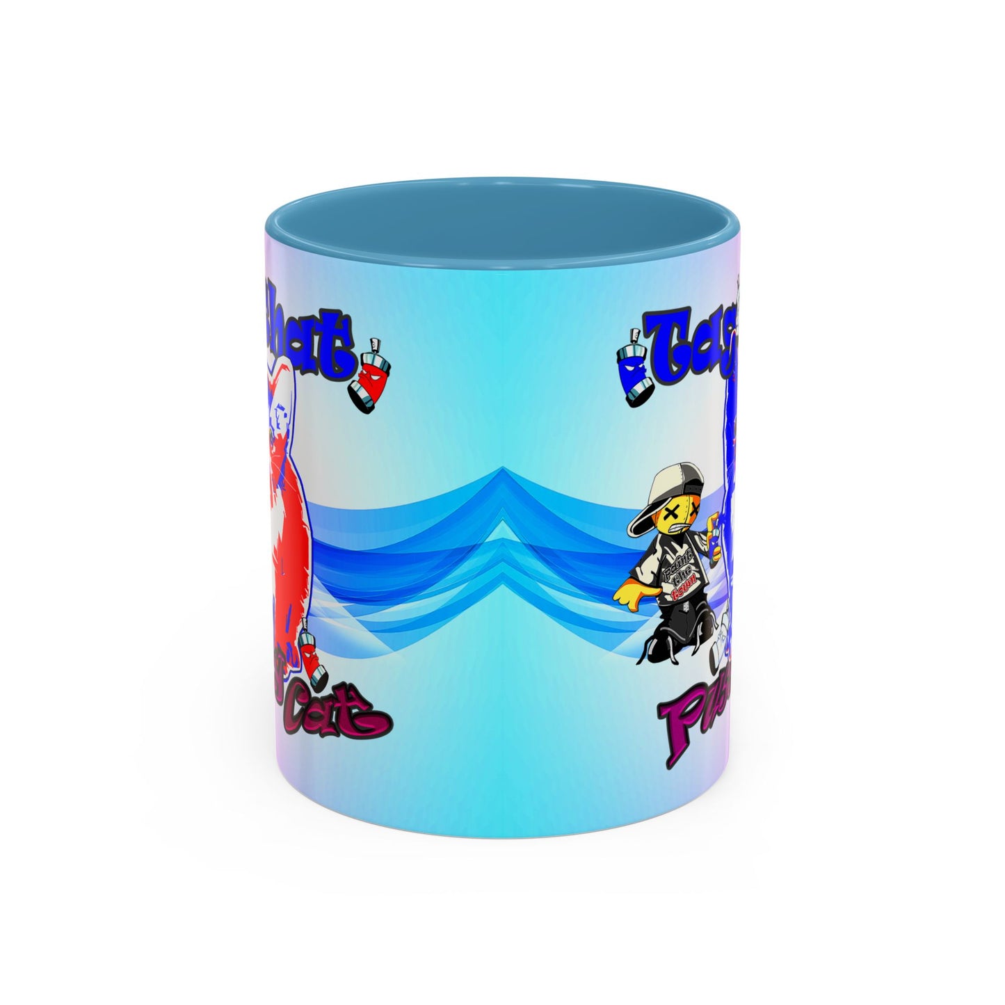 tag that - Accent Mug (light blue-pink wave)