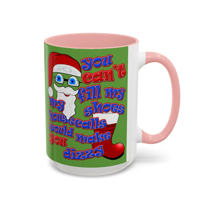 santa's shoes - Accent Mug (green)