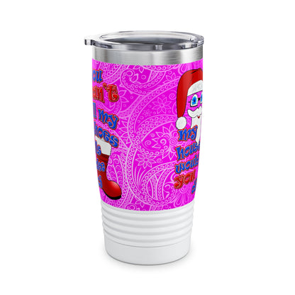 santa's shoes - Ringneck Tumbler, 20oz (pink swirl)