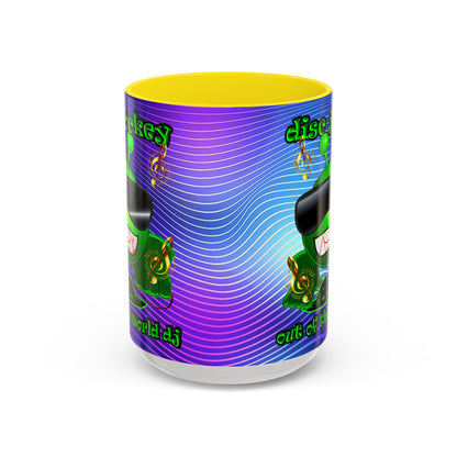 disc jockey - Accent Mug (purple wave)