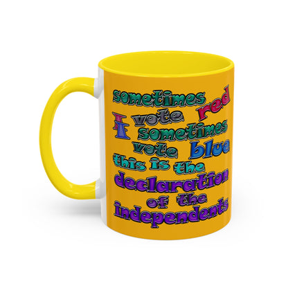 declaration of the independents - Accent Mug (yellow)