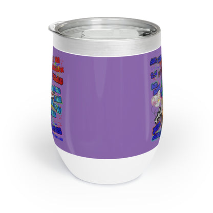drop the beat - Chill Wine Tumbler (light purple)