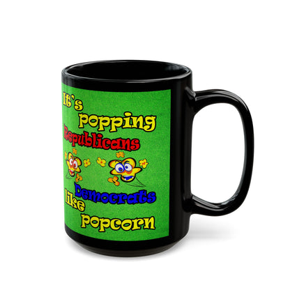 popping like popcorn - Black Mug (green turf)
