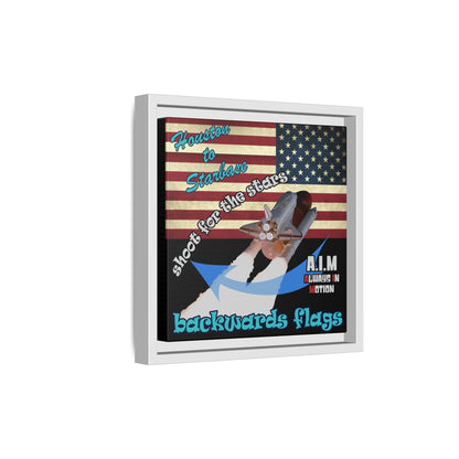shoot for the stars - framed canvas art (black)
