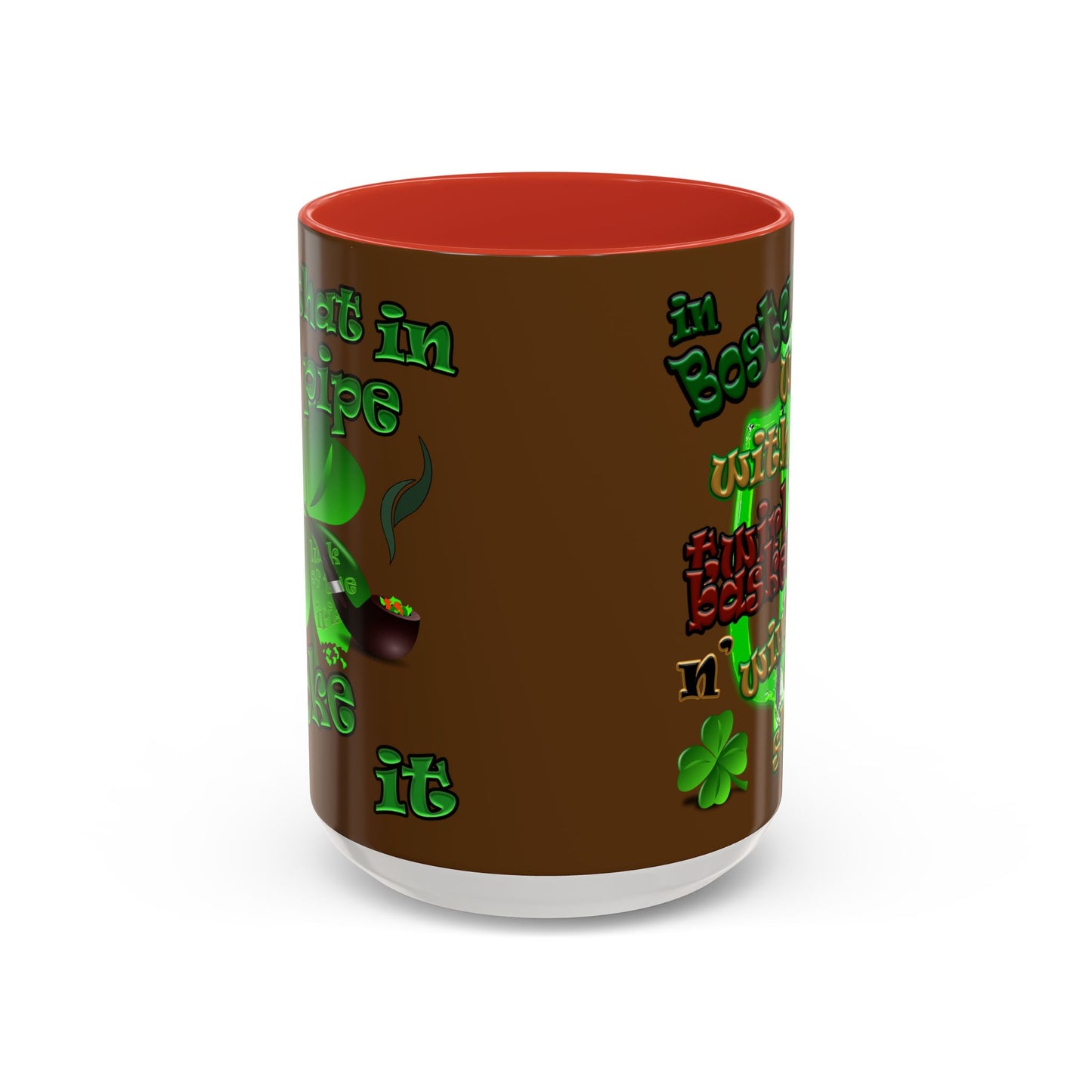 celtics logo - Accent Mug (brown)