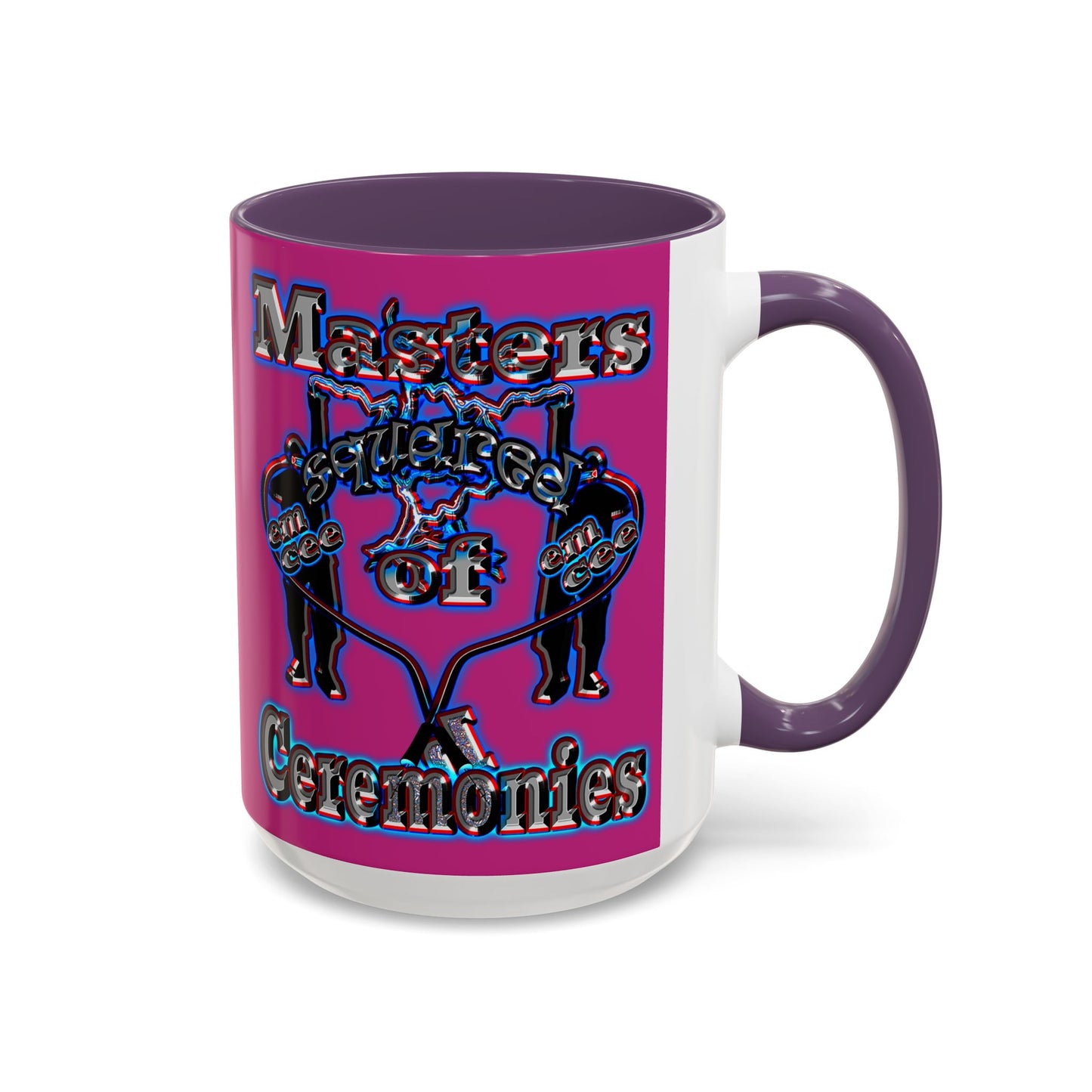 em cee squared - Accent Mug (pink)