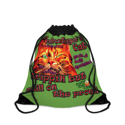 schrodinger's cat - Drawstring Bag (green)