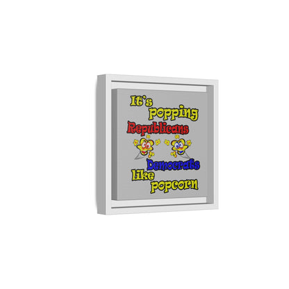 popping like popcorn - framed canvas art (light grey)