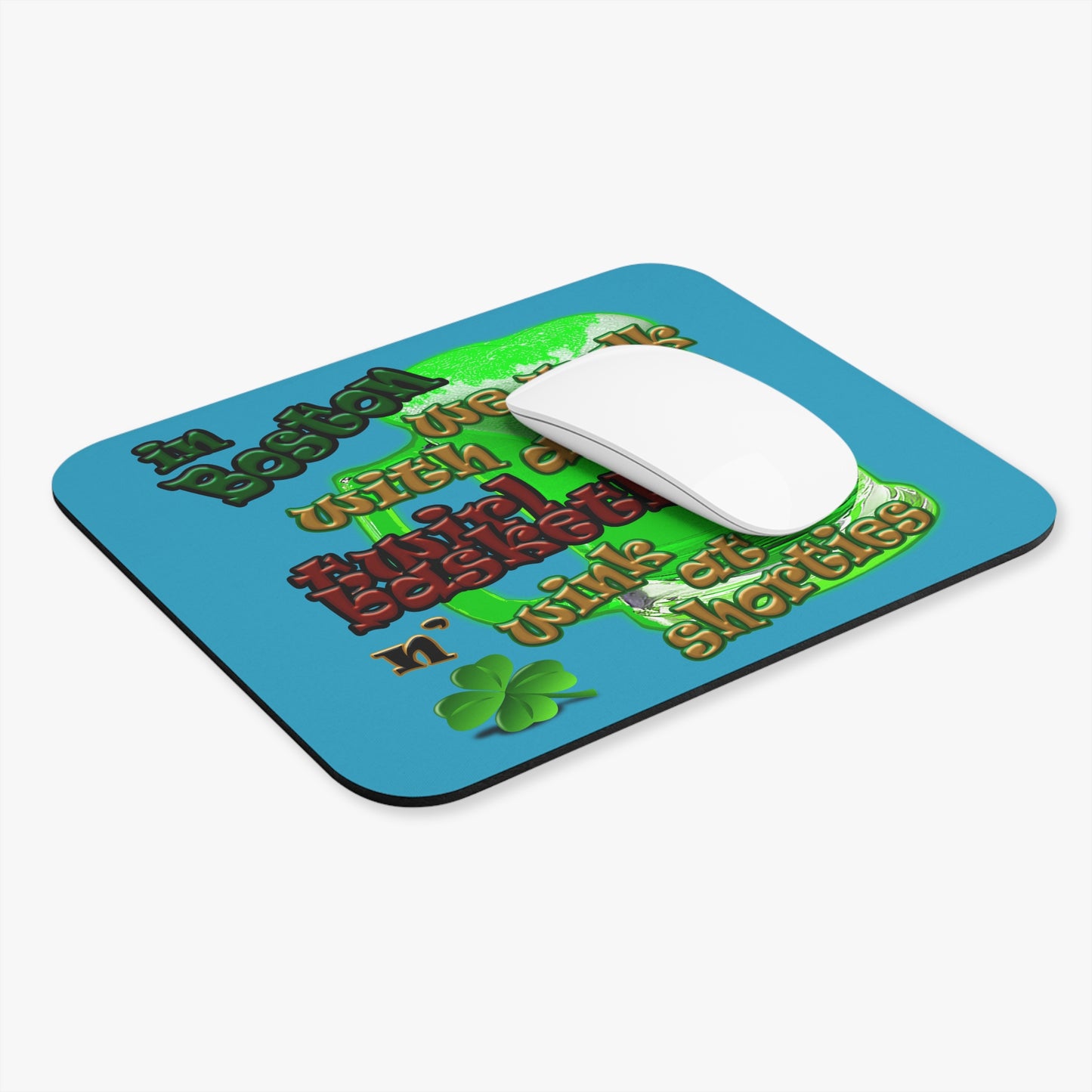 celtics logo - Mouse Pad (Rectangle) (turquoise)