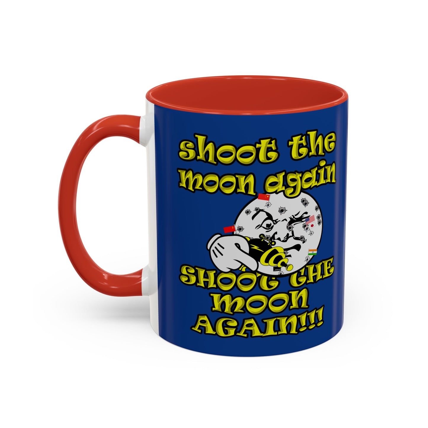 shoot the moon again - Accent Mug (dark blue)