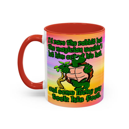 turtle race - Accent Mug (color blur)