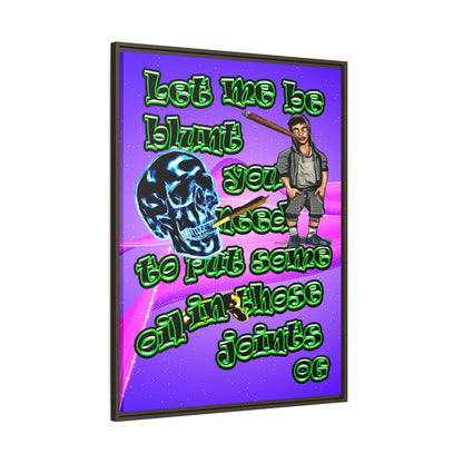 og - framed canvas art (purple-pink wave)