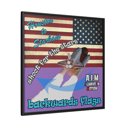 shoot for the stars - framed canvas art (light purple)
