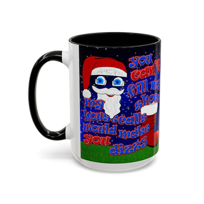 santa's shoes - Accent Mug ('snoops' background)