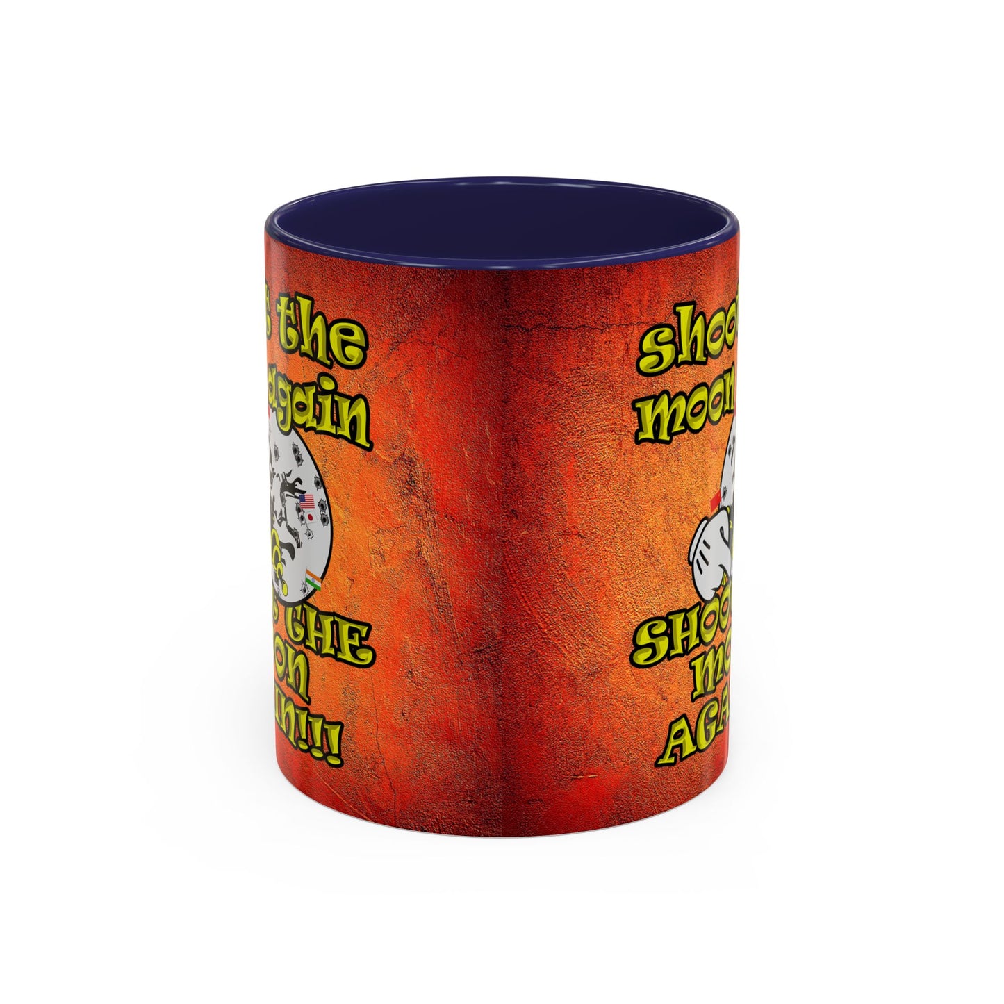 shoot the moon again - Accent Mug (burnt orange)