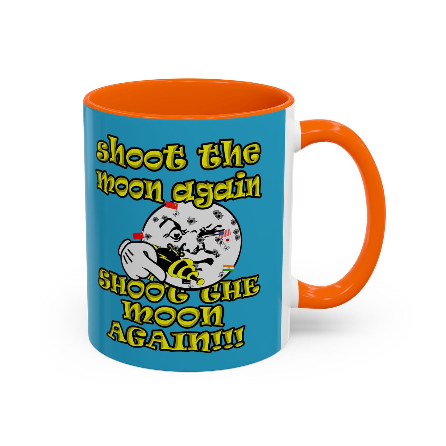 shoot the moon again - Accent Mug (turquoise)