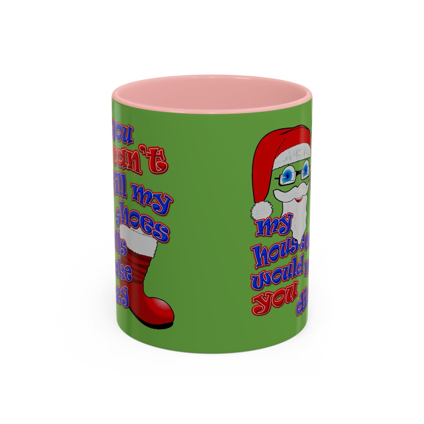 santa's shoes - Accent Mug (green)