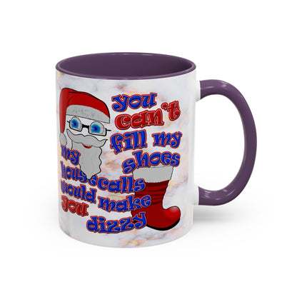 santa's shoes - Accent Mug (white marble)