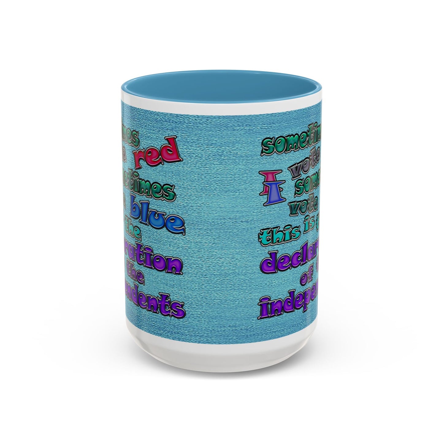 declaration of the independents - Accent Mug (faded blue)