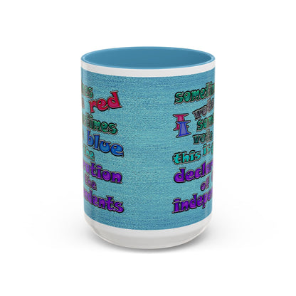 declaration of the independents - Accent Mug (faded blue)