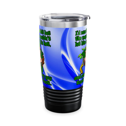 turtle race - Ringneck Tumbler, 20oz (blue-white wave)